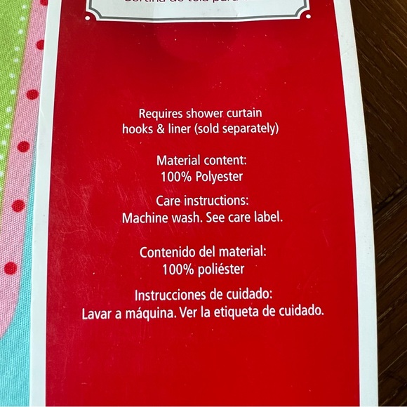 Holiday Time Green Typography Polyester Shower Curtain, 72 in x 72 in - Picture 4 of 6